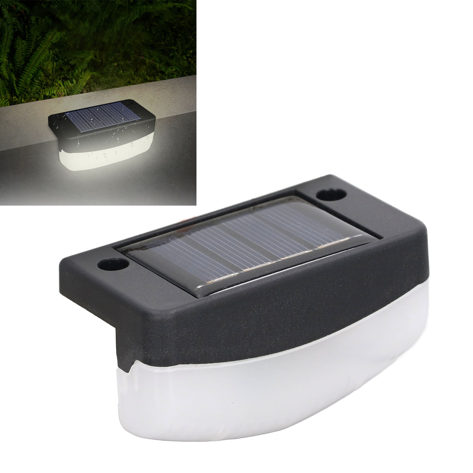 Solarbetriebene Led-treppenleuchten, Außenwegbeleuchtung, Park- Und Hofbeleuchtung, Dekorative Zaunbeleuchtung, Reinweiß.