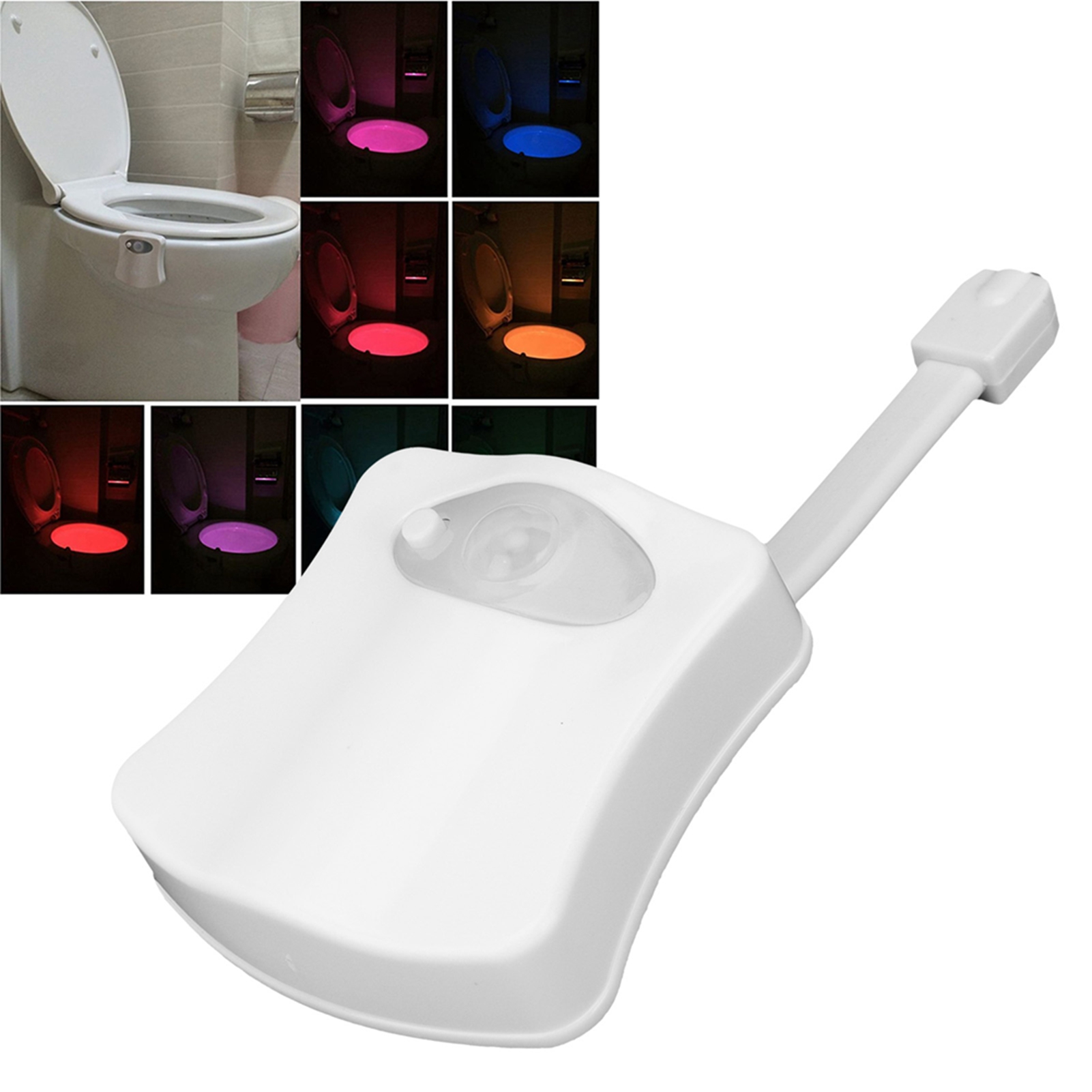 Bewegungsmelder-toilettenleuchte Mit 8 Farbigen Leds, Hängelampe Für Den Nachttisch Im Badezimmer
