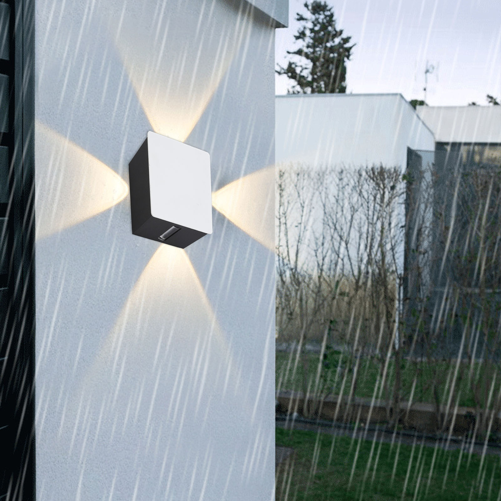 Quadratische Led-wandleuchte Aus Aluminium, 6 W, Mit 2 Led-strahlen Oben Und Unten, Ideal Für Den Einsatz In Schlafzimmer, Wohnzimmer, Flur, Ktv, Restaurant Und Gehweg.