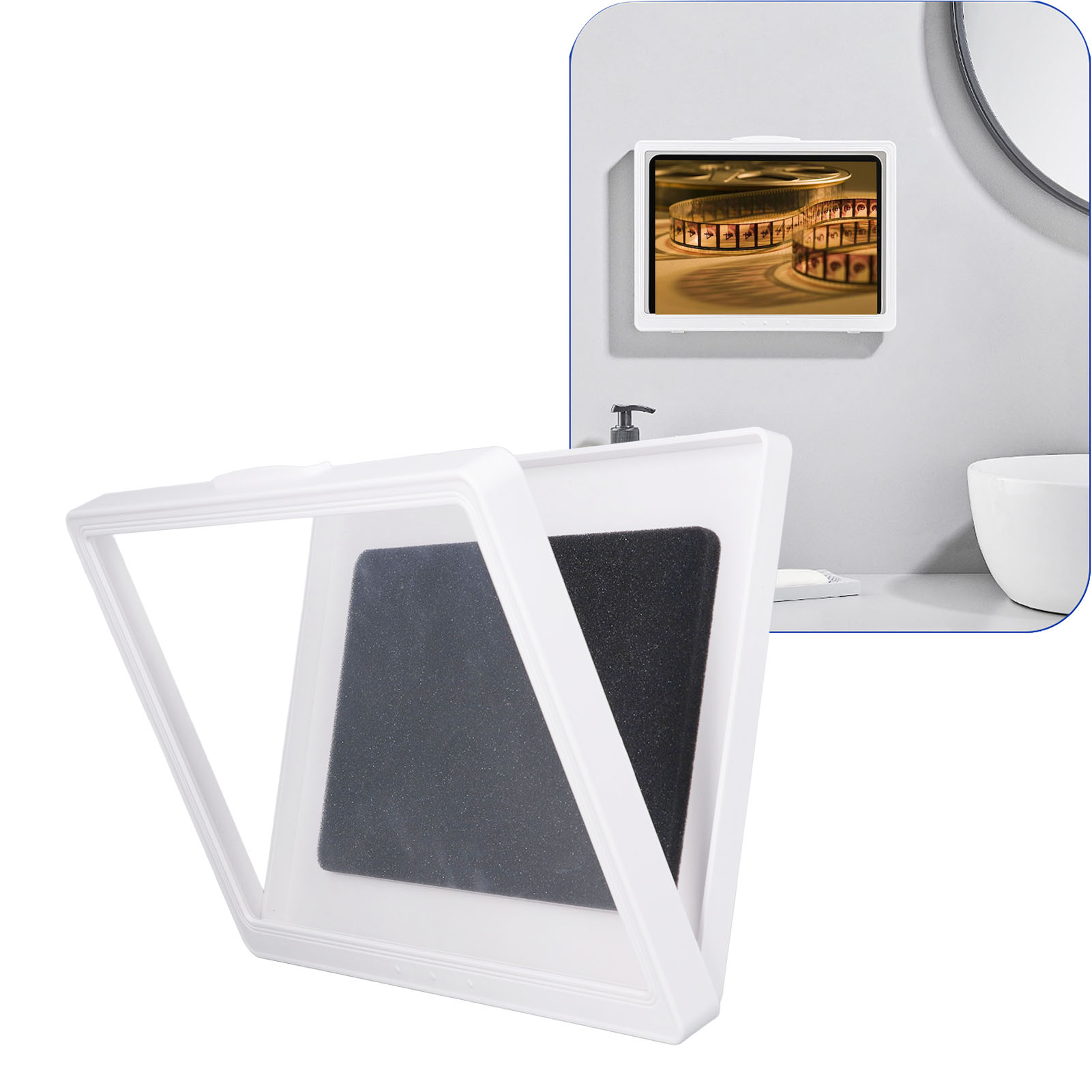 Wasserdichte Und Beschlagfreie Schutzhülle Für Touchscreen-handys, Mit Wandhalterung, Für Computer Oder Tablets, Art.-nr. 9802w, Weiß.
