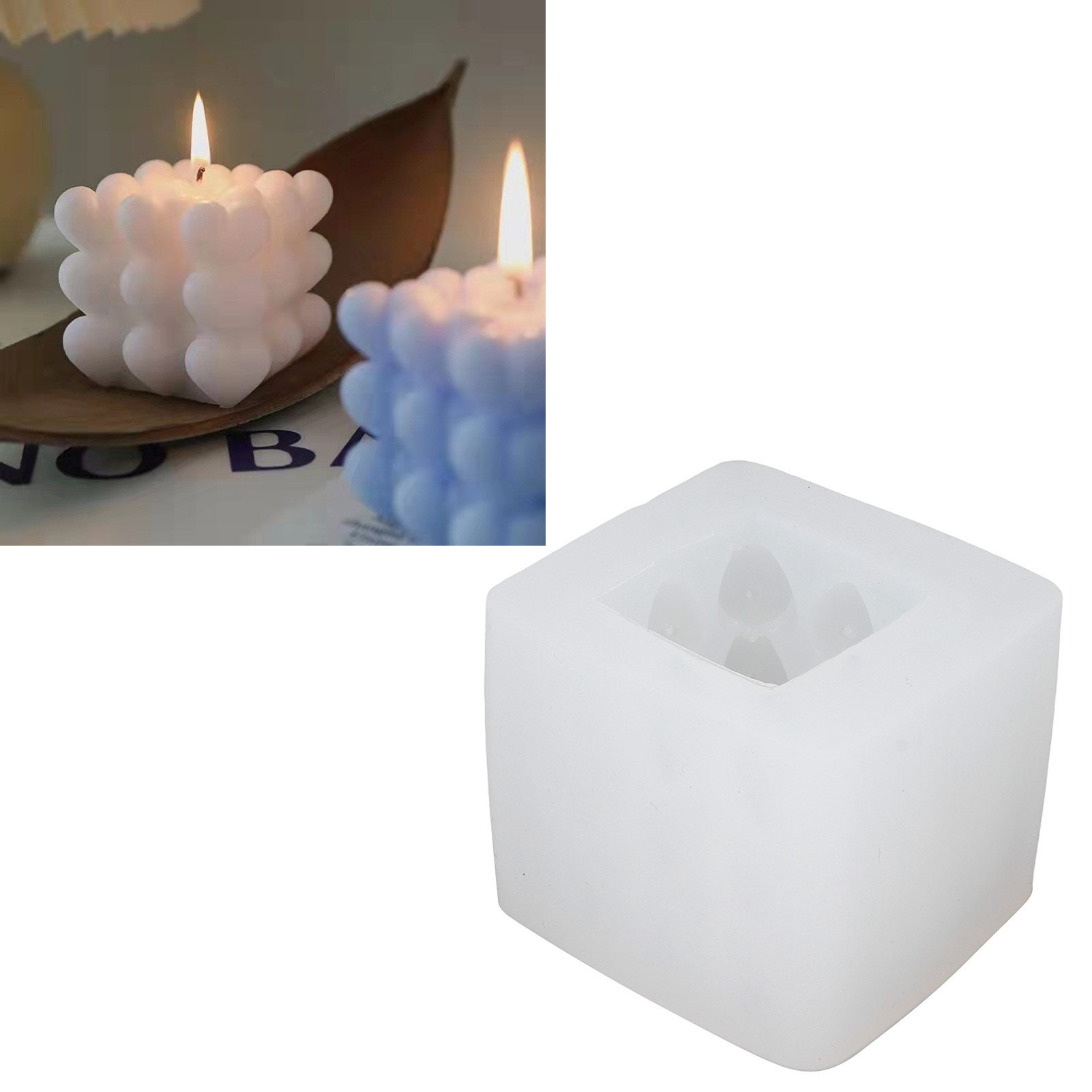 3d-silikonform In Form Eines Geometrischen Herzens, Inspiriert Vom Zauberwürfel, Zum Dekorieren Von Kerzen, Kuchen Und Autos, Hergestellt Aus Harz Und Gips.