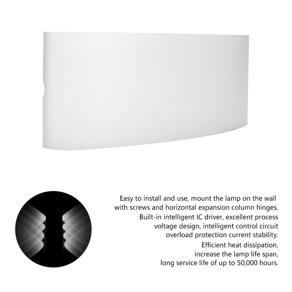 Einfache Led-wandleuchte Aus Aluminium Für Den Innenbereich, Ideal Für Schlafzimmer Oder Flur, 8 W, Wechselstrom 85-265 V, Weiß (kaltweiß).