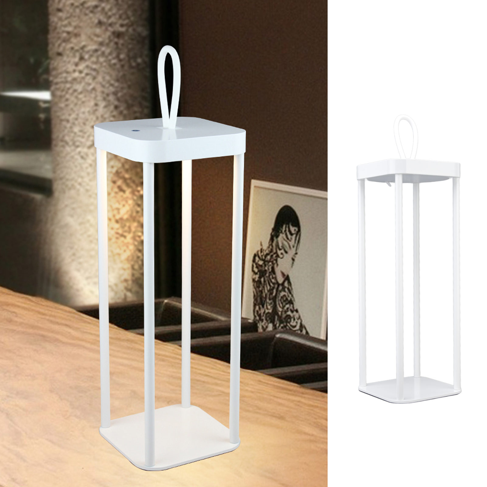 Tragbare Kabellose Led-lampe, Usb-aufladbar, Hängelampe Für Camping, Ideal Für Gartenpartys, Tischdekoration, Dekoration Für Barempfänge, Weiß.