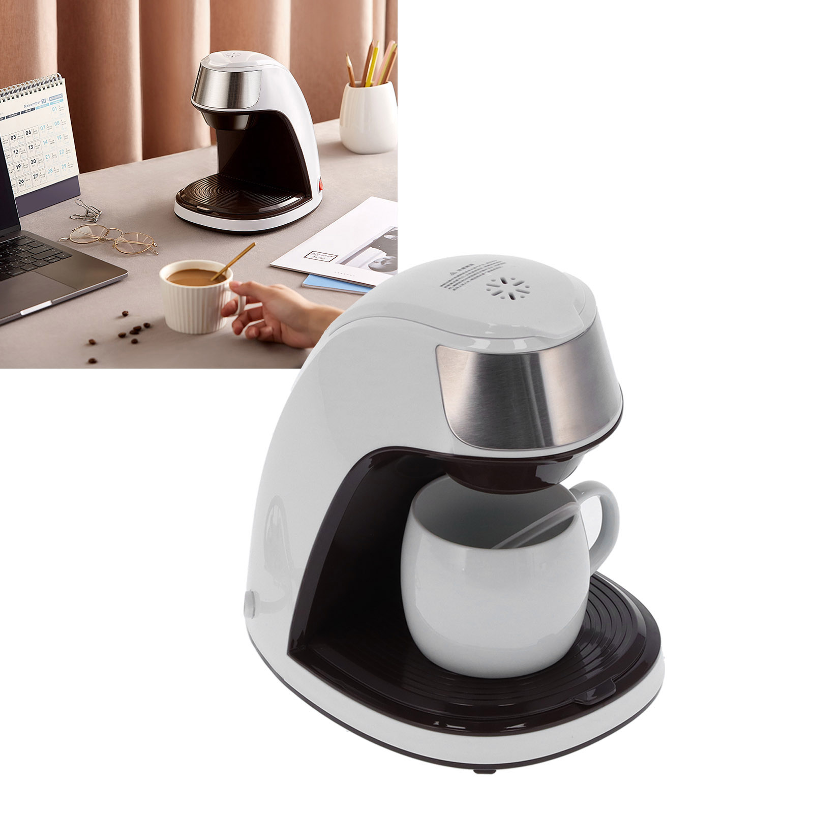 Einzeln Bedienbare Kaffeemaschine 250 Ml, Mini-multifunktions-extraktionskaffeemaschine, 220 V (eu)