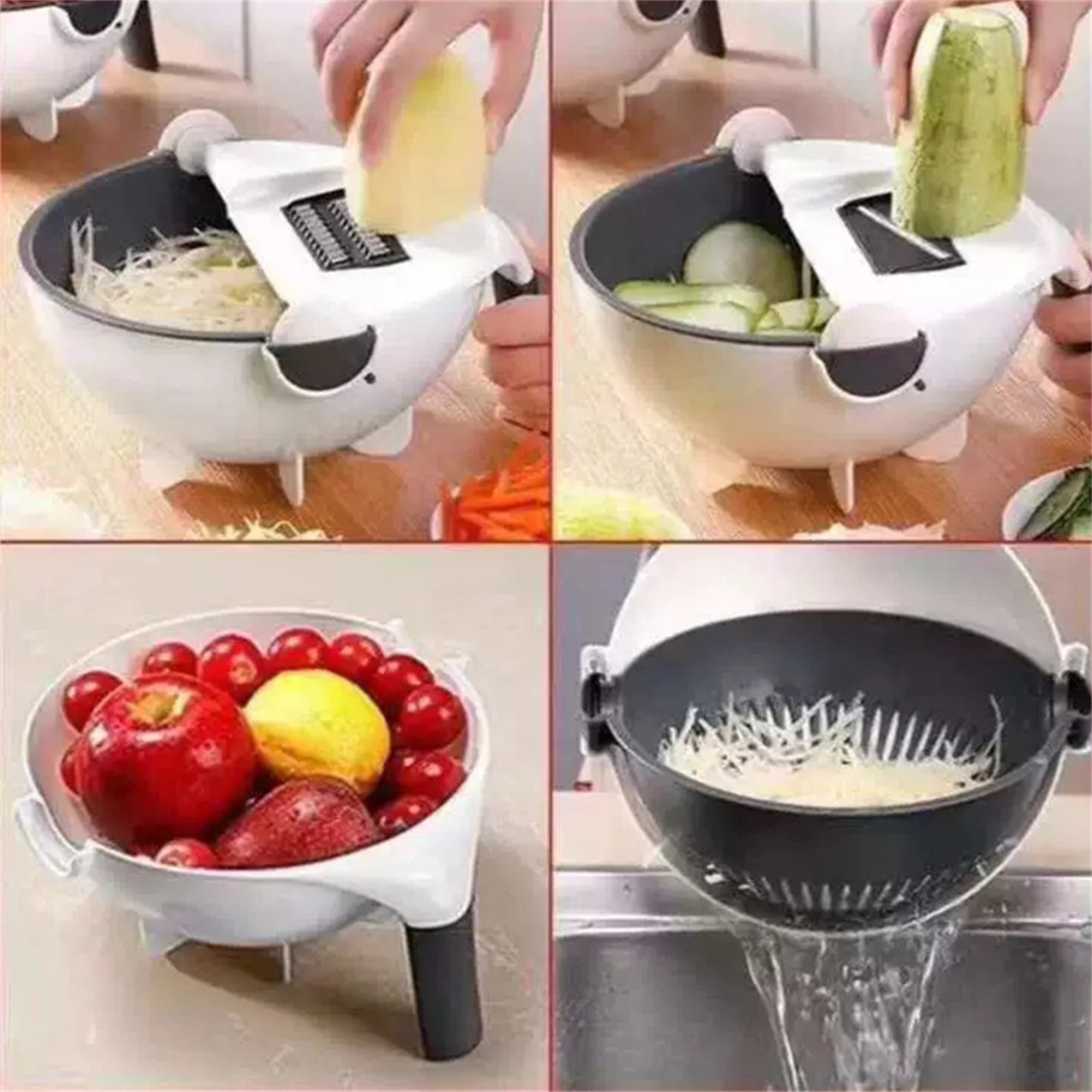 Multifunktionaler Küchensiebkorb, Handschutz, Reibe, Radieschen- Und Kartoffelschneider, Obst- Und Gemüsekorb