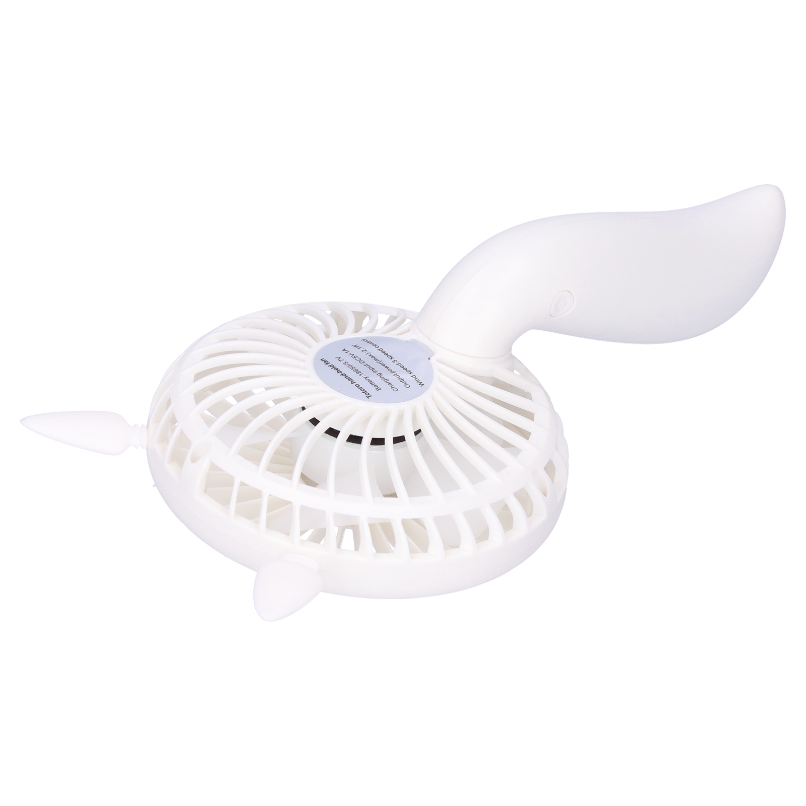 Tragbarer Mini-ventilator Mit 180°-drehung, Wiederaufladbar Per Usb, Weiß
