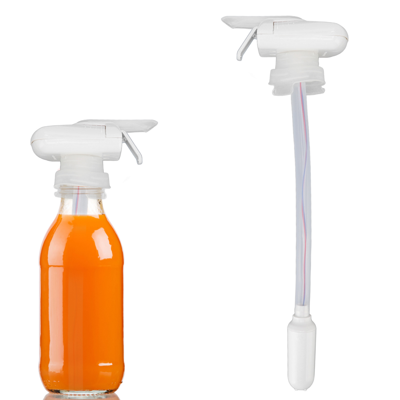 Saftspender, Automatischer Wasserspender, Spritzwassergeschützter Getränkespender (saft/bier), Elektrischer Wasserhahn, Weiß.