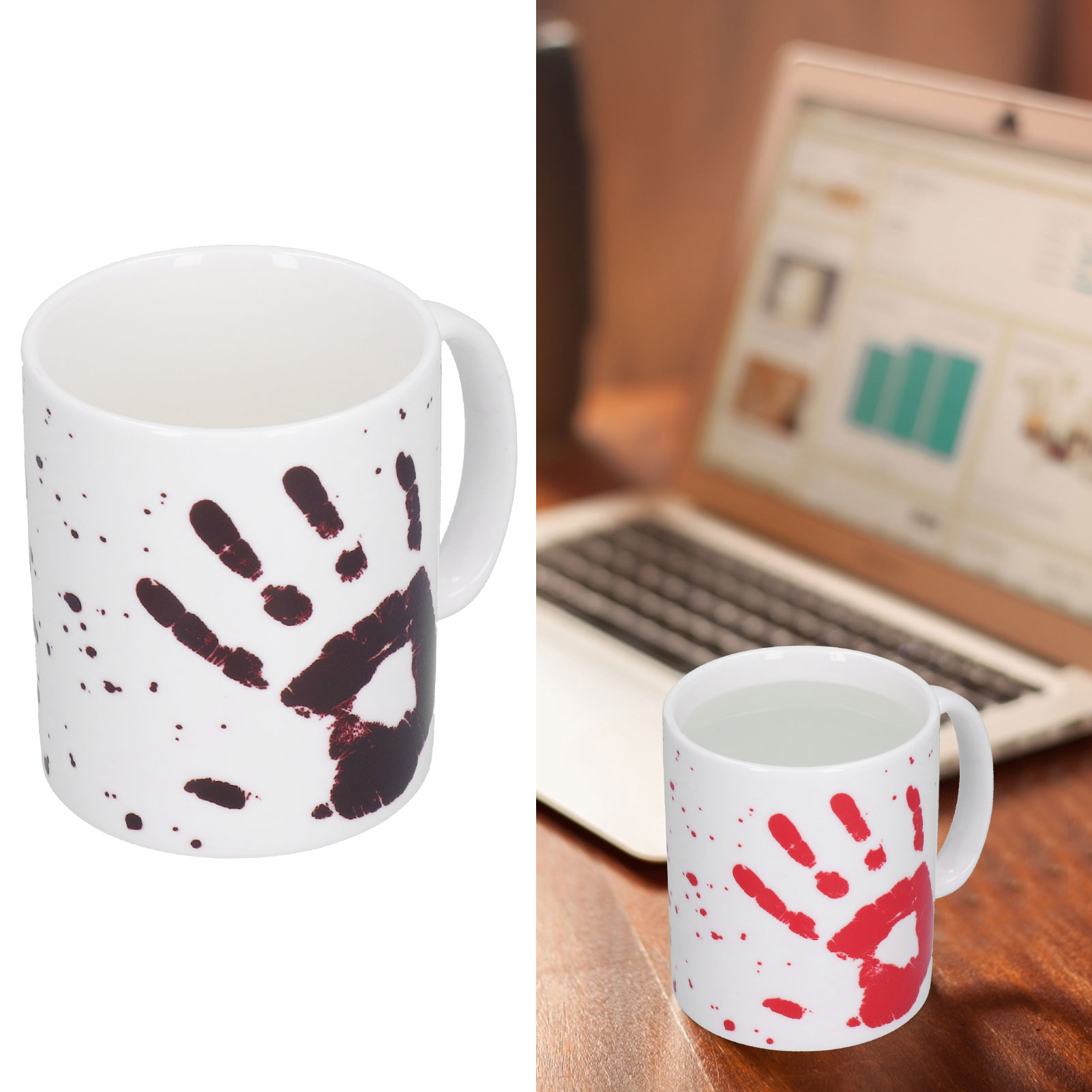 Tasse Mit Palmenmuster, Wärmeempfindlich Und Farbwechselnd, Ideal Für Zuhause, Büro Oder Hochzeit.