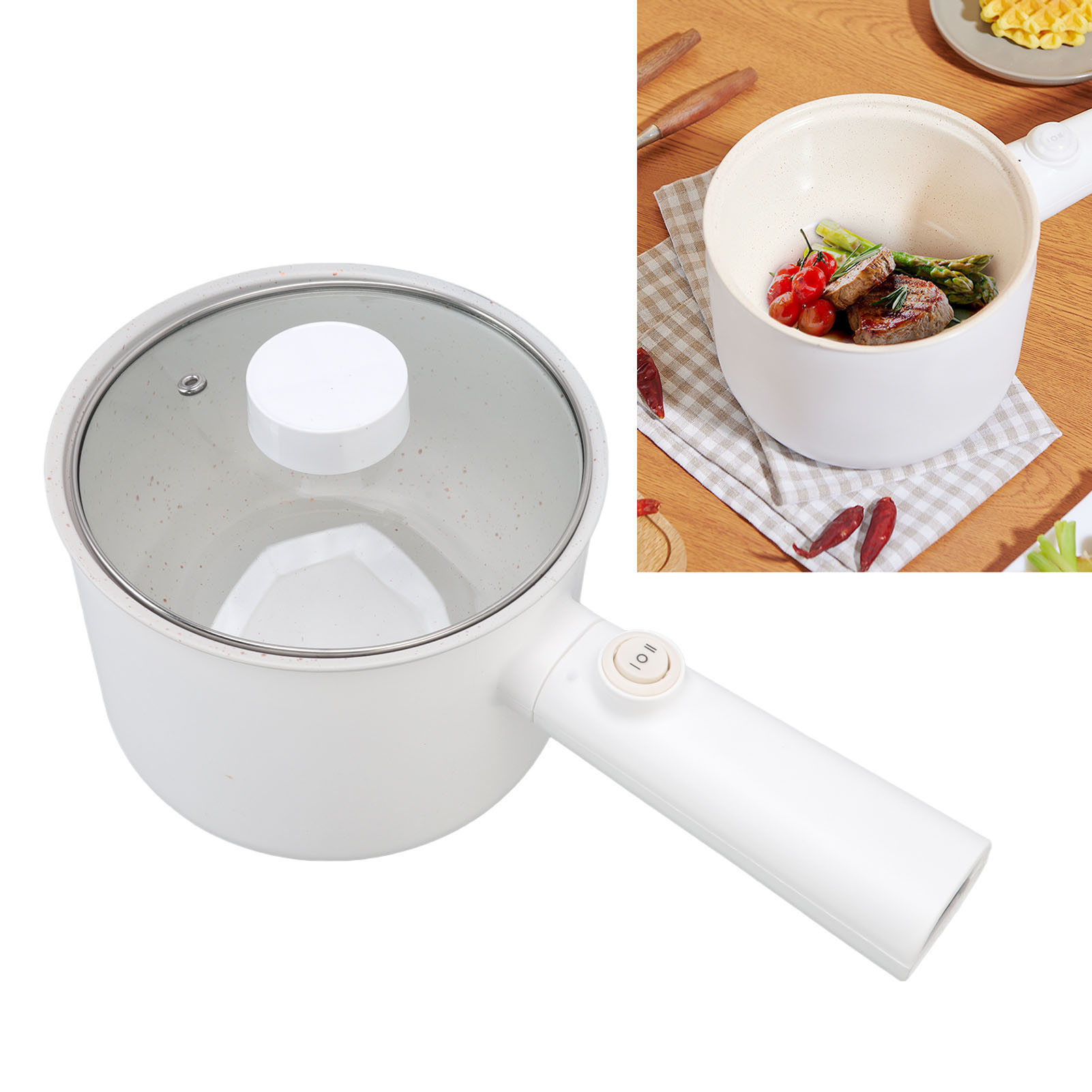 Großer (1,8 L) Multifunktions-wasserkocher Zum Braten, Dämpfen Und Kochen. 220-v-eu-stecker.
