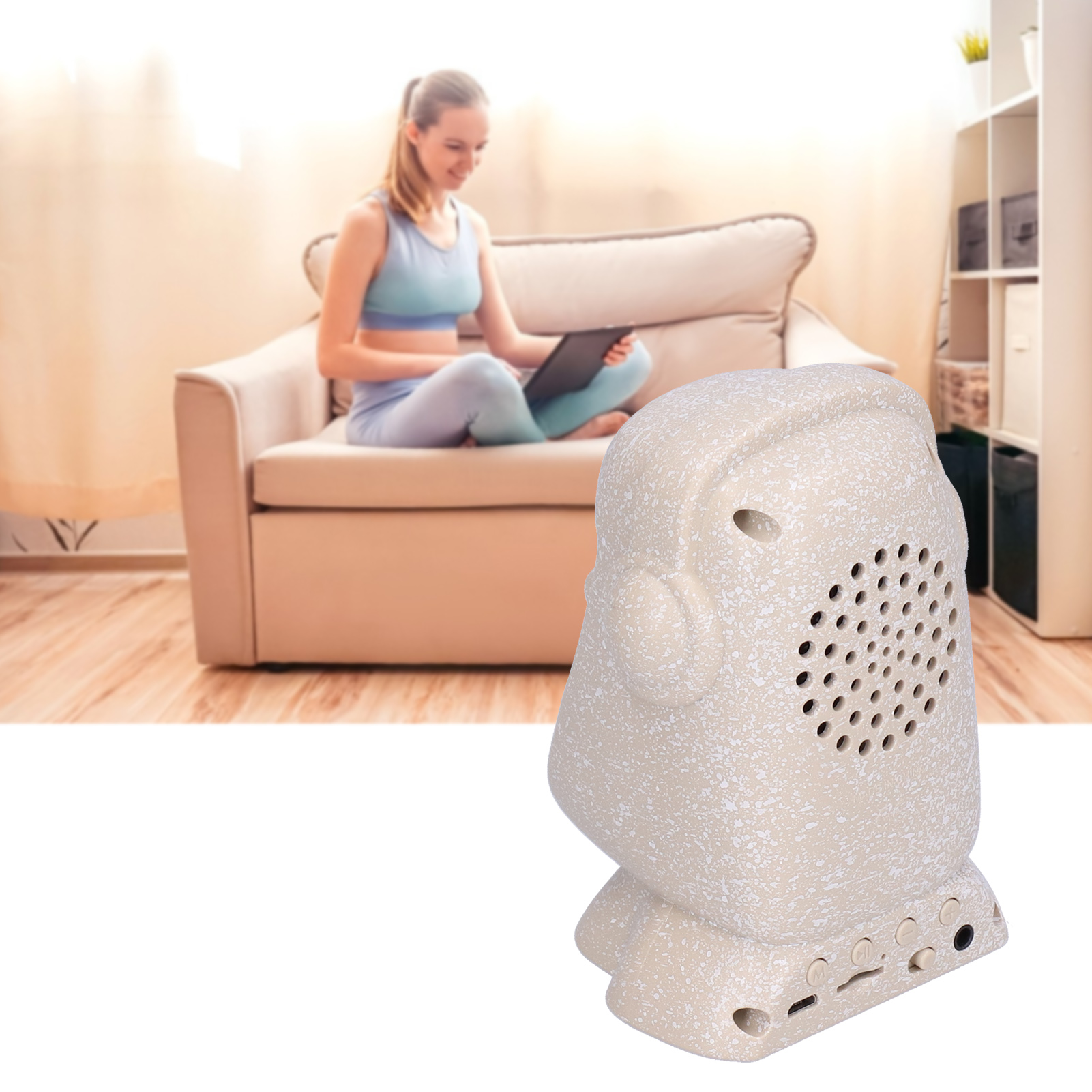 Originaler Bluetooth-lautsprecher In Form Eines Steinmanns Von Der Osterinsel Mit Usb-ladefunktion