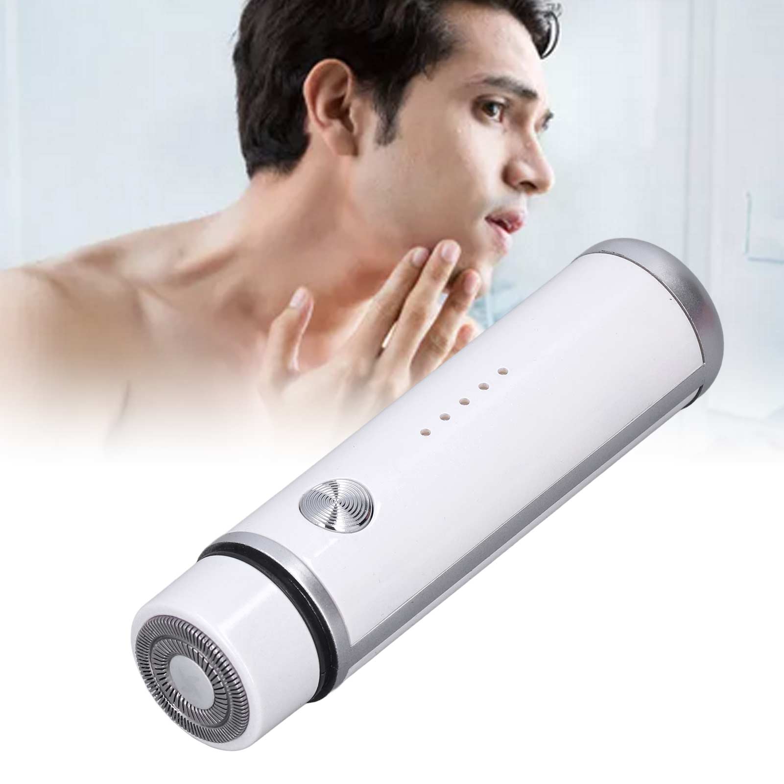 Mini 013 Elektrorasierer Mit Usb-ladeanzeige, Wiederaufladbar, Für Damen Und Herren, Selbstbedienungsrasierer, Weiß