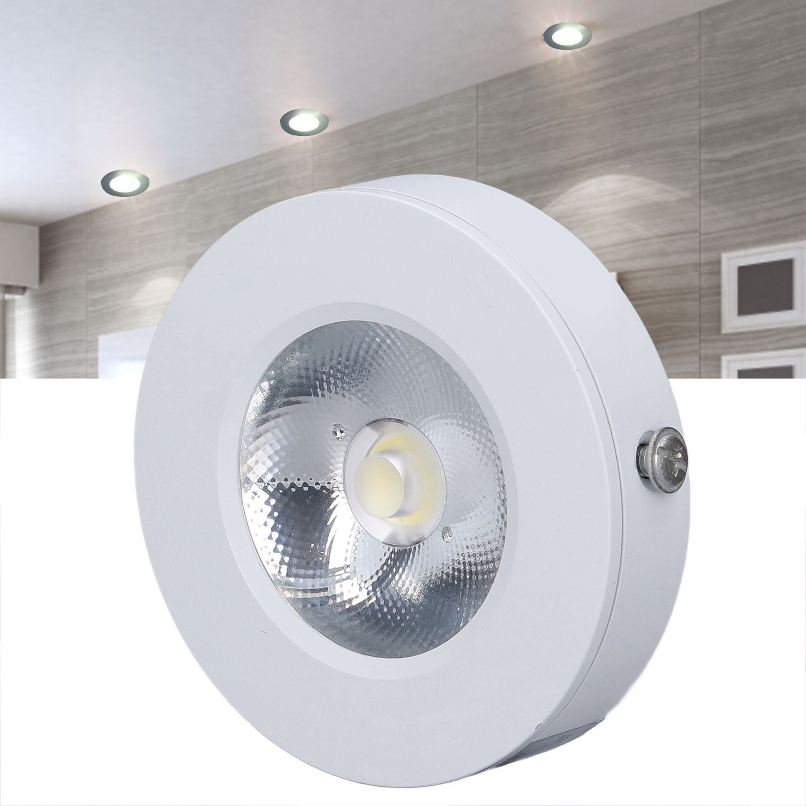 Ultradünner, Aufputzmontierter Led-spot (3 W, Weißes Licht) Für Weinschränke, Regale Und Deckenleuchten