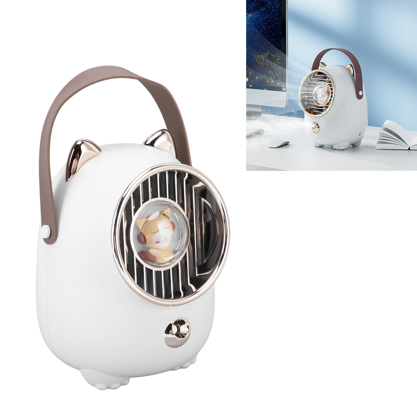 350-ml-luftkühler Mit Led-stimmungslicht, Multifunktionaler, Tragbarer Kühler Mit Usb-ladefunktion