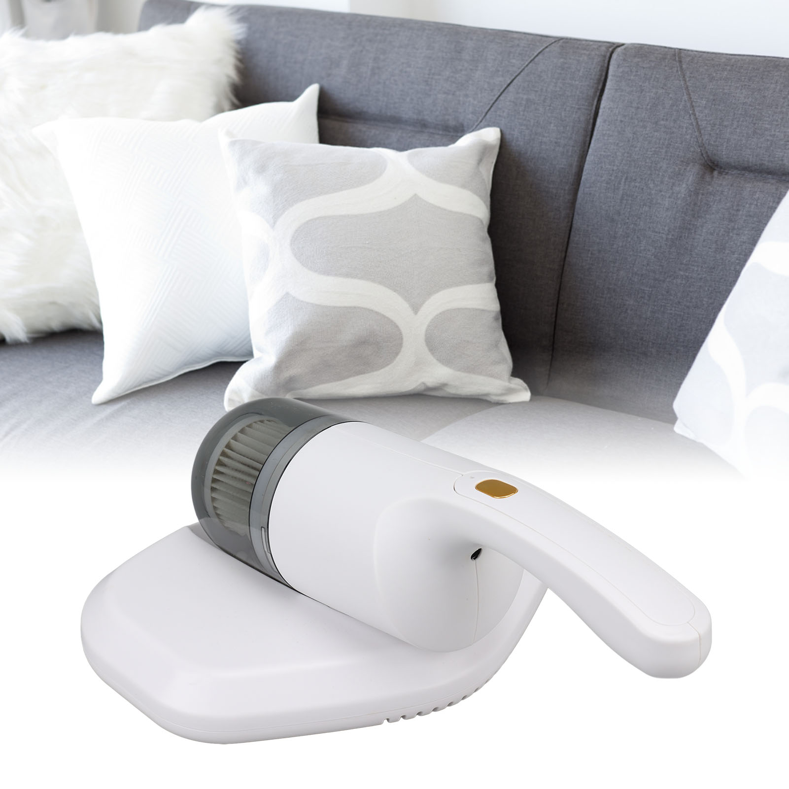 Tragbarer Milbenstaubsauger, Abs, 50 W, 7,4 V, 2400 Mah, 200 Ml Staubbehälter, Für Kissen Und Kleidung