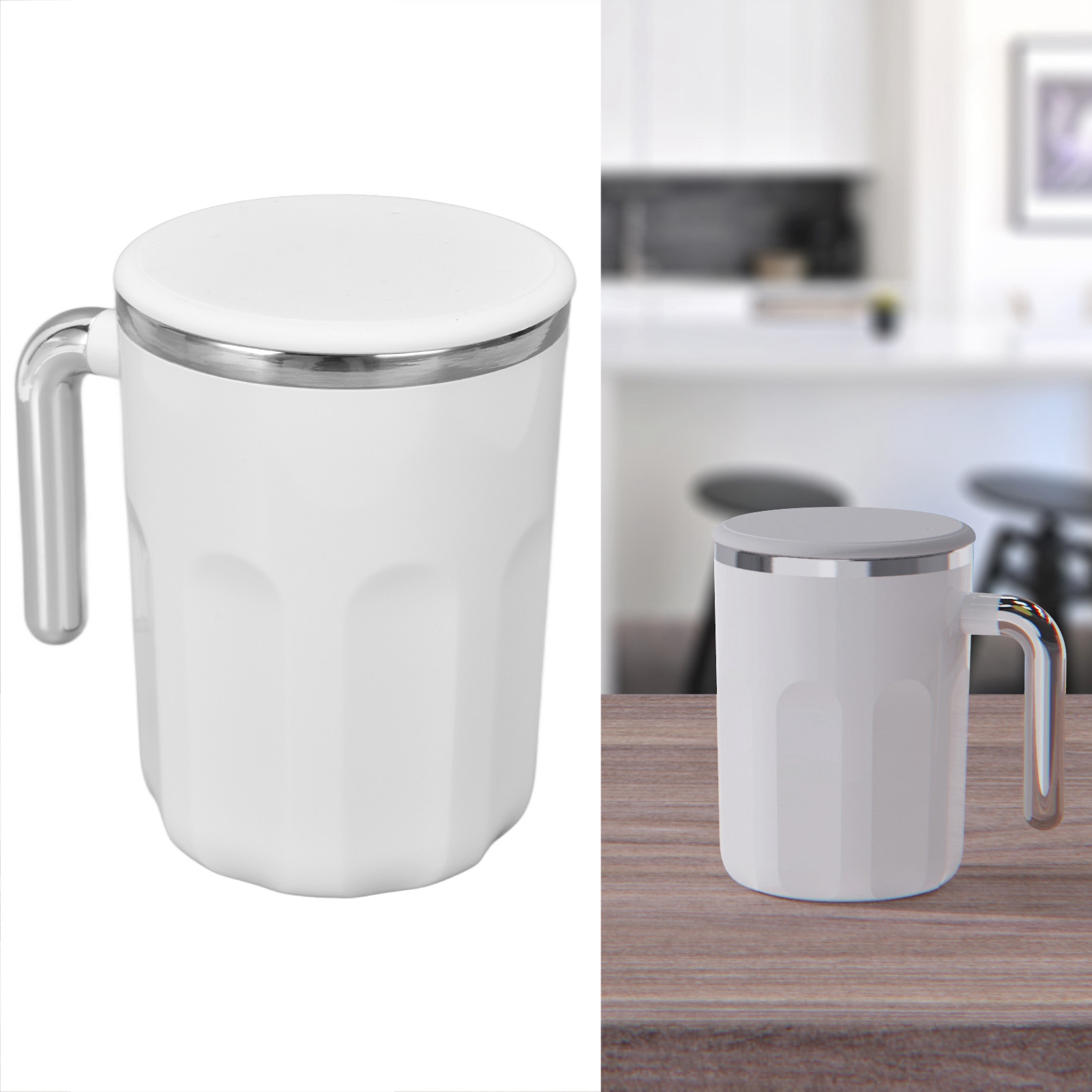 360 Ml Edelstahlbecher Für Kaffee/milch/kaffee Mit Automatischer Temperaturdifferenzumrührung.