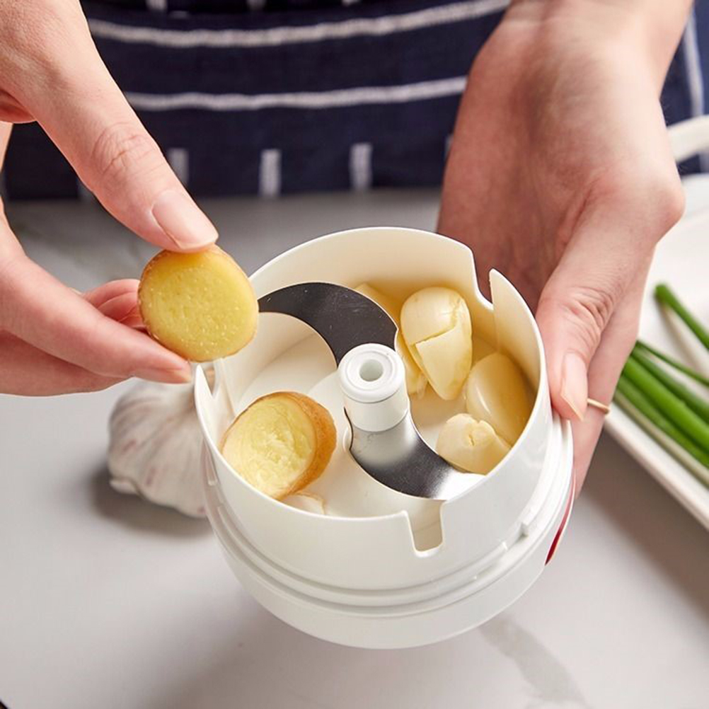 Mini-knoblauchpresse Für Die Küche, Babynahrungszubereiter, Knoblauchpresse + Klingen