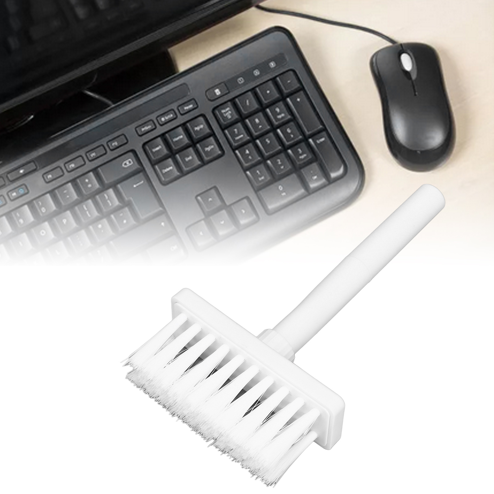 Ohrstöpsel-reinigungsstift, Werkzeug Zur Reinigung Von Computerfugen, 5-in-1 Multifunktionale Kunststoff-tastaturreinigungsbürste, Weiß.