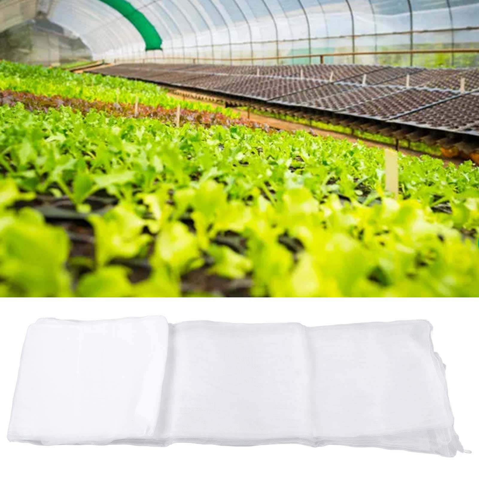 Weißes Polyethylen-insektennetz 33m Für Gemüse- Und Obstplantagen.