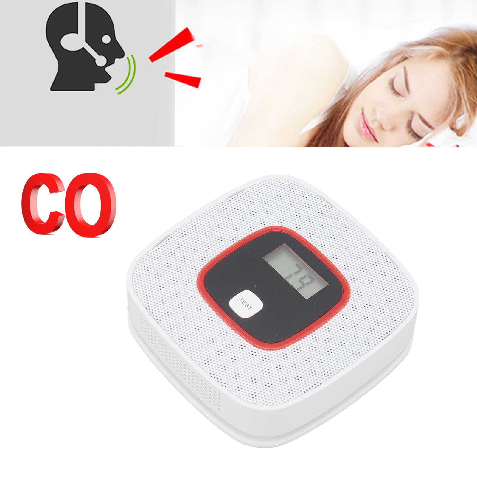 Hochempfindlicher, Sprachaktivierter Kohlenmonoxid-alarm, Giftgasalarm Für Pellet-warmwasserbereiter