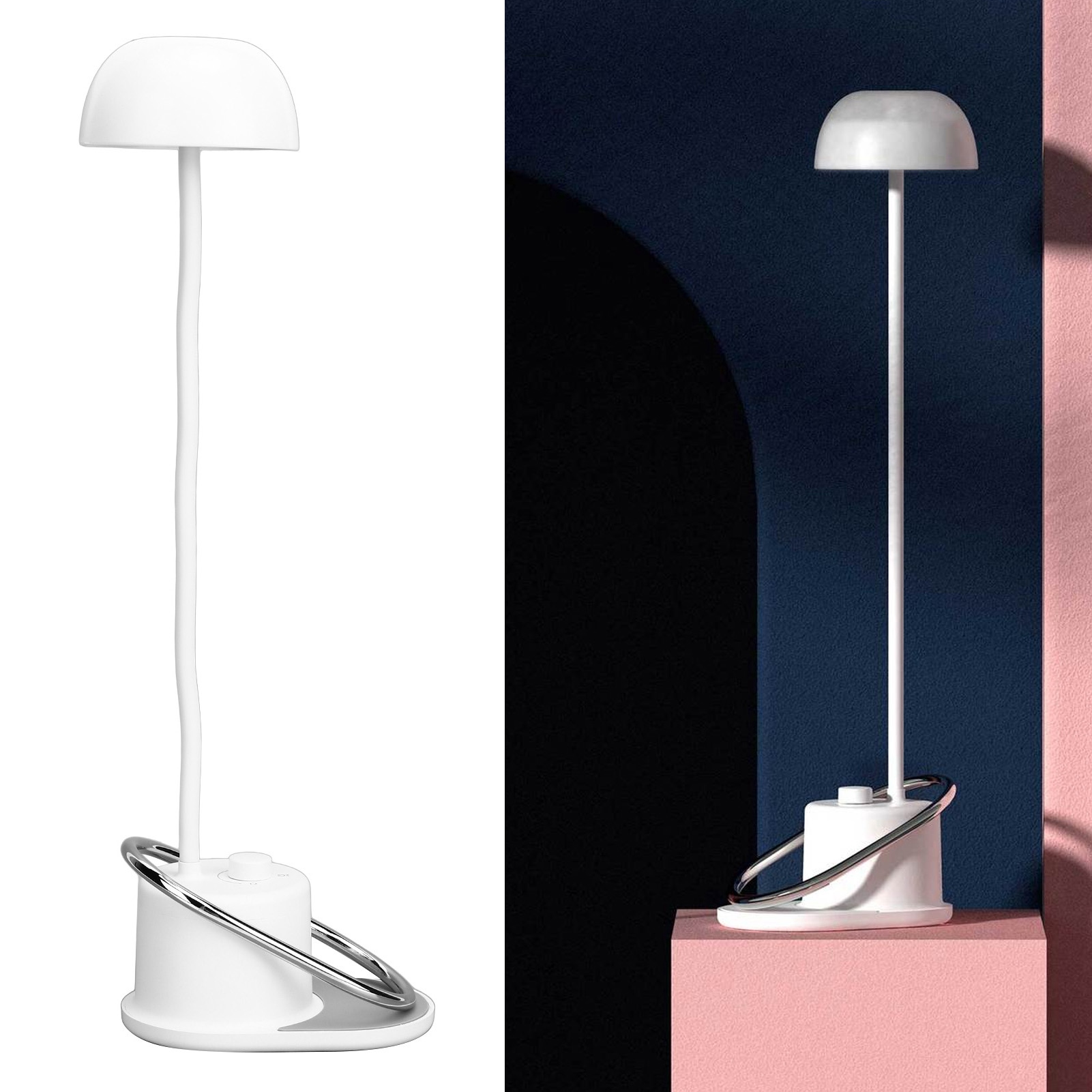 Wiederaufladbare, Augenschonende Leselampe Mit Usb-anschluss, Kreative Led-klemmlampe, Nachttischlampe, Pilzlampe Für Den Kinderschreibtisch.
