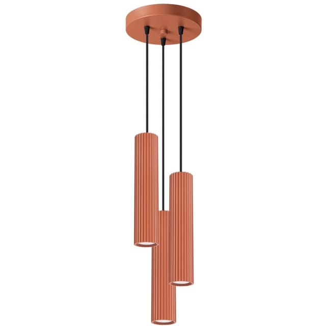 Hängeleuchte Aluminium B: 19,5 Cm H: Max. 108 Cm Ockerrot Gu10 3-flammig Modern