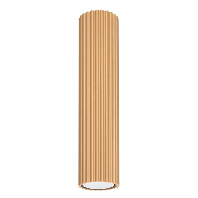 Deckenleuchte Aluminium D: 6,5 Cm Rund Aufputz In Gold Gu10 Modern Spot Lampe Decke Deckenspot