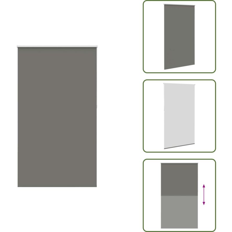 Verdunkelungsrollo Grau 140x210cm Stoffbreite 136,6cm Polyester - Verdunkelungsrollo - Verdunkelungsrollos - Rollo - Verdunklungsrollo