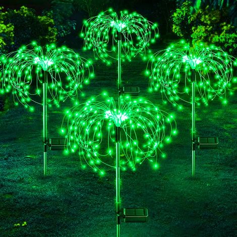 Solarbetriebene Led-gartenleuchte Mit Feuerwerkseffekt, Wasserdichte Luftdekoration Für Rasen Und Gartenbeleuchtung, 1 Stück