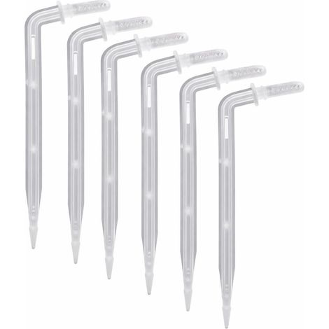 Tropfbewässerungssystem Mit 50 Stück, Weiß, Inklusive 4/6 Mm Tropfstäben Und 10 Cm Langen Emitter.