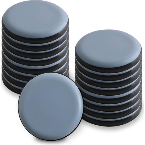 24 Ptfe-teflon-gleitpads Für Schwere Möbel Und Runde Stühle, 20 Mm, Selbstklebend, Schützen Tischbeine, Keile, Möbel, Glatte Böden, Parkett, Fliesen, Geräuschdämpfung