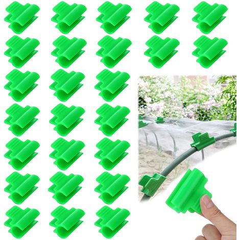 50 Stück Gewächshausclips, 16 Mm Rutschfeste Gewächshausklemmen, Grüne Kunststoff-gewächshausclips