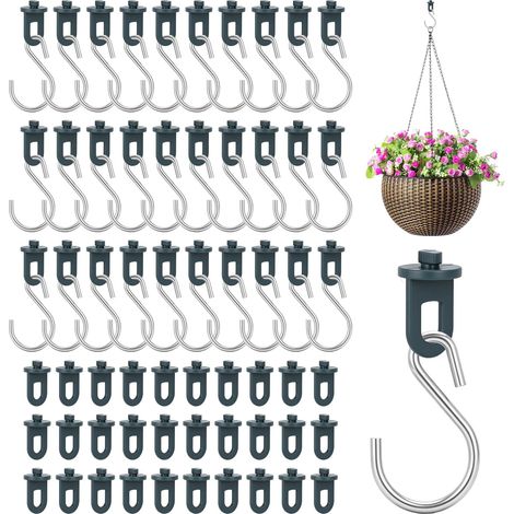 Packung Mit 60 Gewächshausclips Plus 30 S-haken Aus Edelstahl, Robust Und Langlebig, Gewächshauszubehör