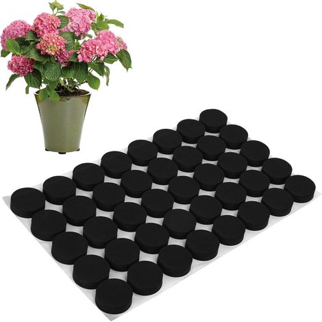 40 Stück Unsichtbare Schwarze Gummifüße Für Blumentöpfe, Selbstklebende Runde Eva-topffüße, Selbstklebende Pads Zur Erhöhung Von Pflanzen