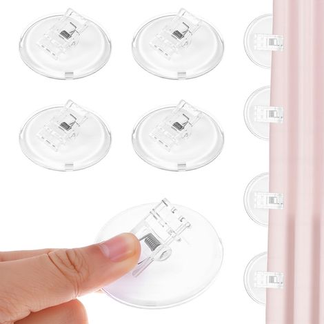 Set Mit 4 Spritzschutzclips, Winddichten Clips, Aufklebern Für Duschvorhänge, Badezimmervorhänge, Heimdekoration