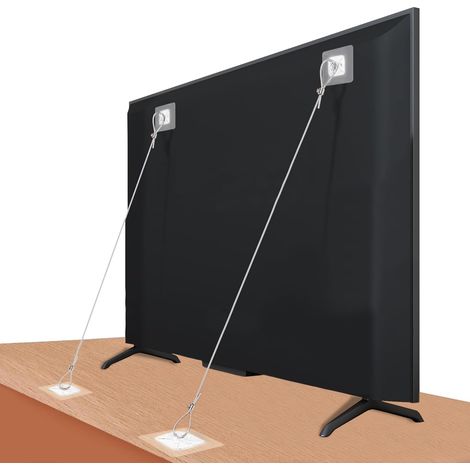 6-teiliges Kippsicherungs-set Für Fernseher Und Möbel, Verstellbare Tv-sicherheitsgurte, Kein Bohren Erforderlich, Möbelgurte, Kindersichere Möbelanker, Flachbildfernseher, Wandmontage, Schrank