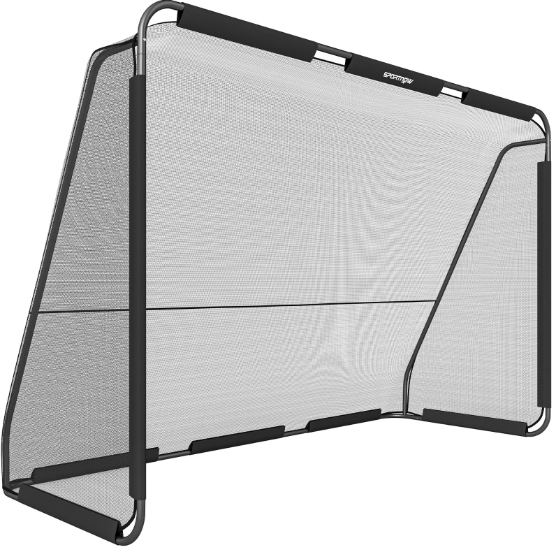 Fußballtor Für Den Garten 300 X 200 Cm, Schwarz, Metallrahmen, Mit Polyester-tornetz Okmyhome