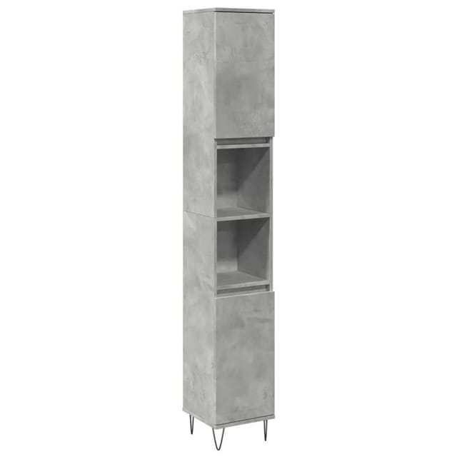 Badschrank Betongrau 30x30x190 Cm Holzwerkstoff - Vidaxl