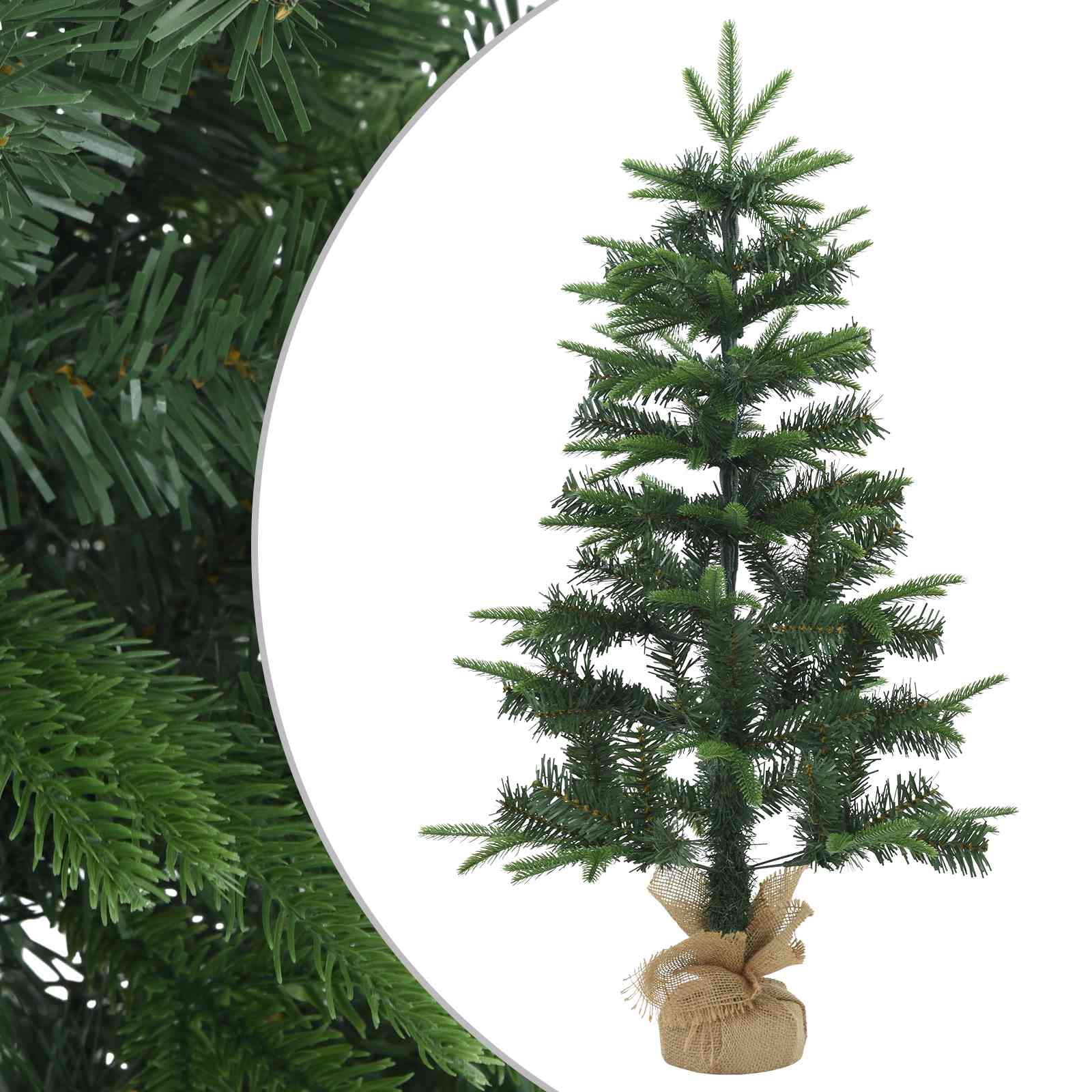 Mini Weihnachtsbaum 45 Cm Pvc Und Pe Grün Vidaxl