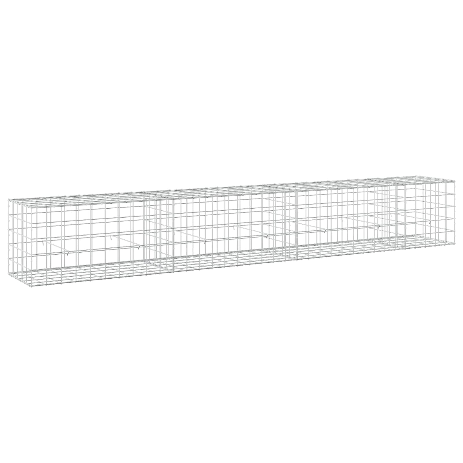 Gabione Mit 3,5 Mm Draht Und 10x10 Cm Maschen 350x50x50 Cm Vidaxl
