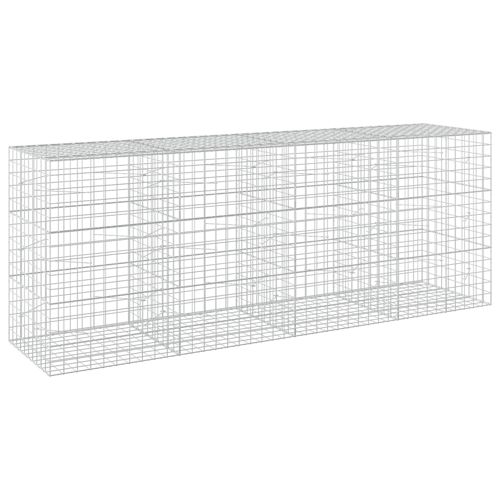 Gabione Mit 3,5 Mm Draht Und 10x10 Cm Maschen 400x100x150 Cm Vidaxl
