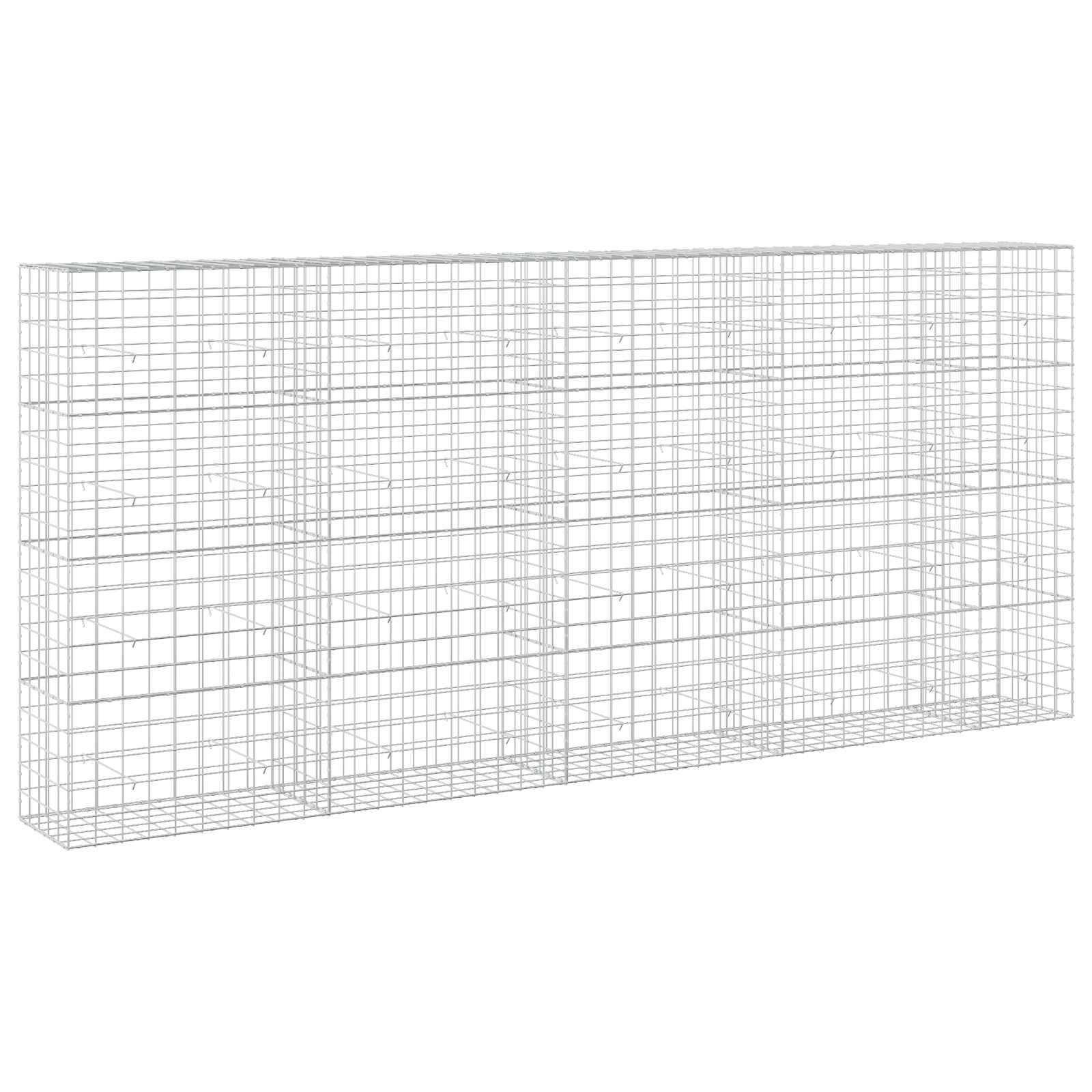 Gabione Mit 3,5 Mm Draht Und 10x10 Cm Maschen 450x50x200 Cm Vidaxl