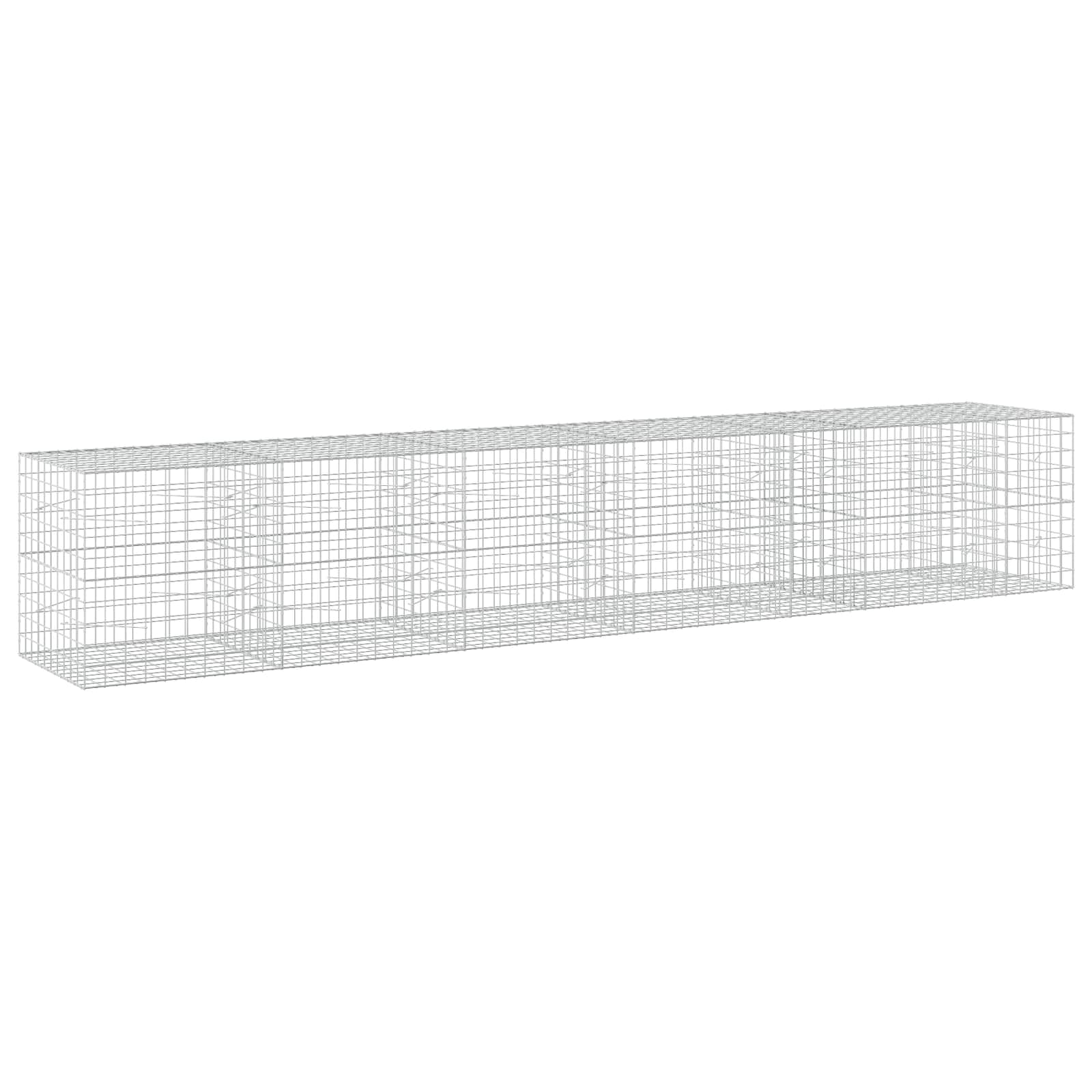 Gabione Mit 3,5 Mm Draht Und 10x10 Cm Maschen 550x100x100 Cm Vidaxl
