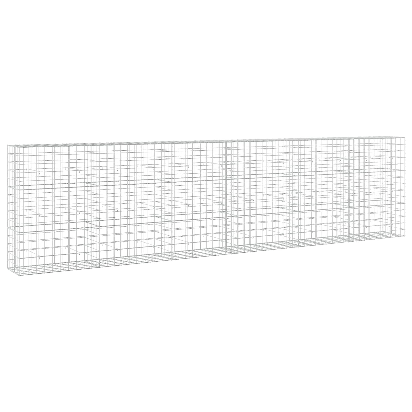 Gabione Mit 3,5 Mm Draht Und 10x10 Cm Maschen 600x50x150 Cm Vidaxl