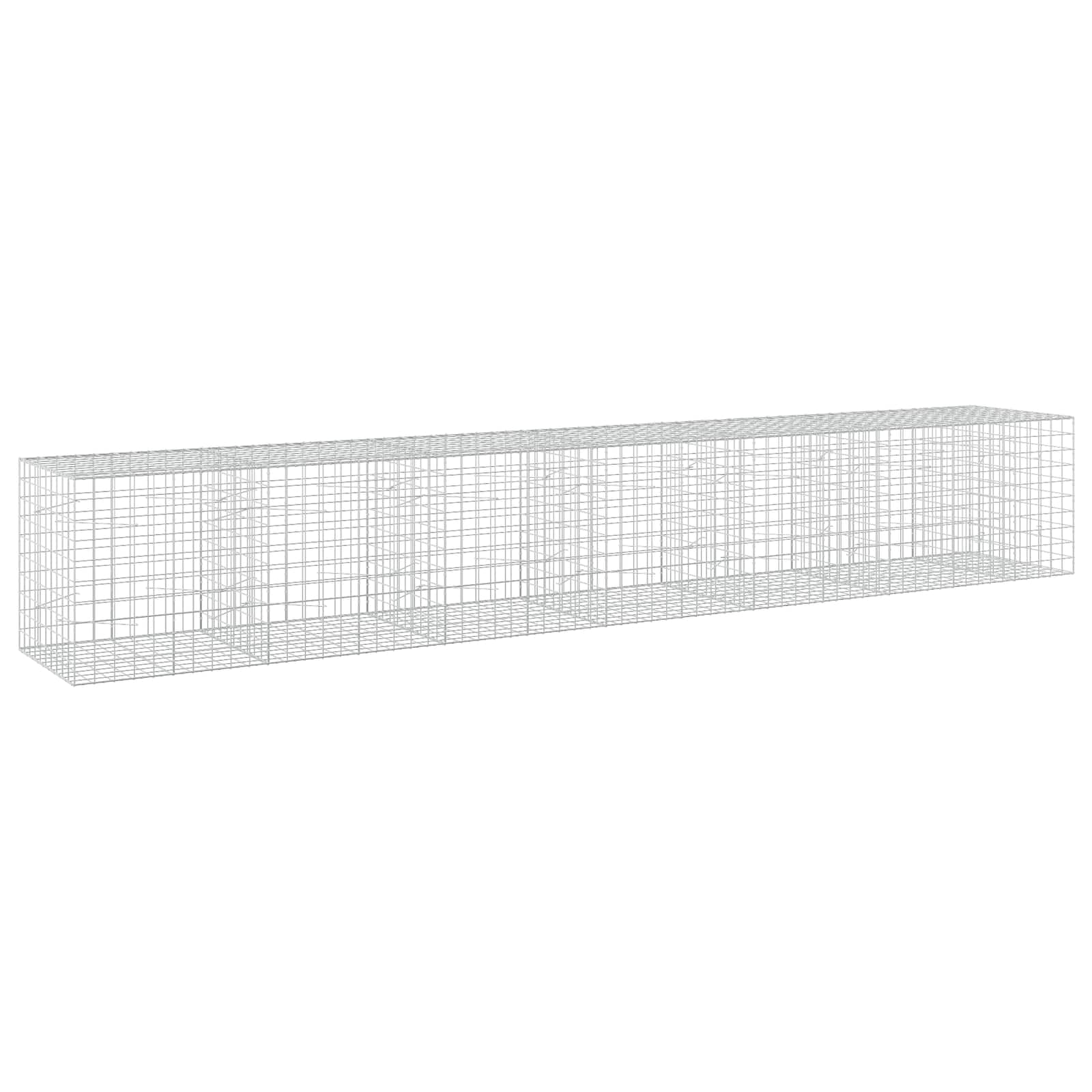 Gabione Mit 3,5 Mm Draht Und 10x10 Cm Maschen 650x100x100 Cm Vidaxl