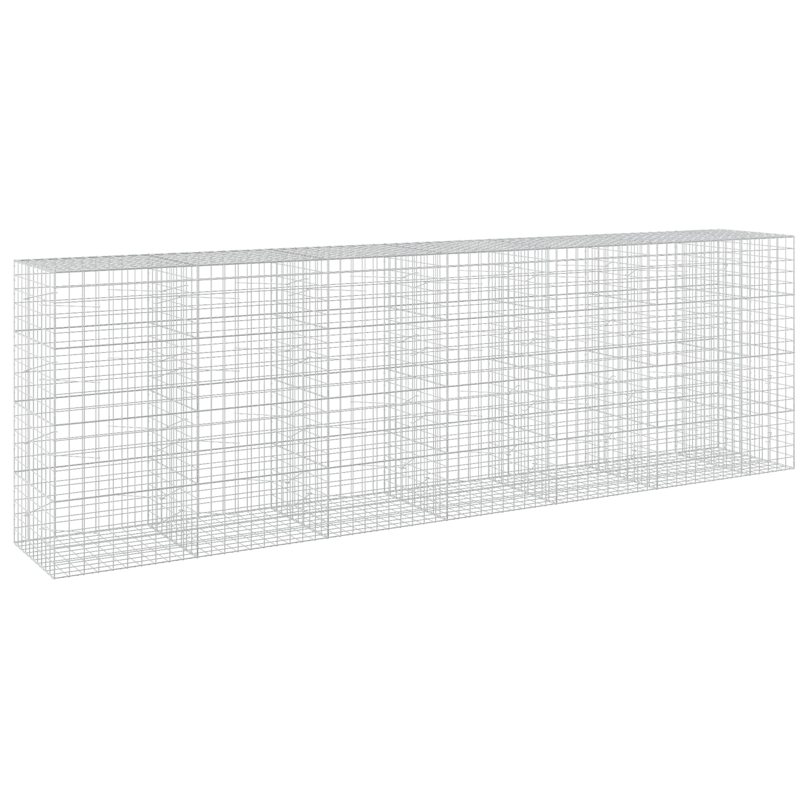 Gabione Mit 3,5 Mm Draht Und 10x10 Cm Maschen 650x100x200 Cm Vidaxl