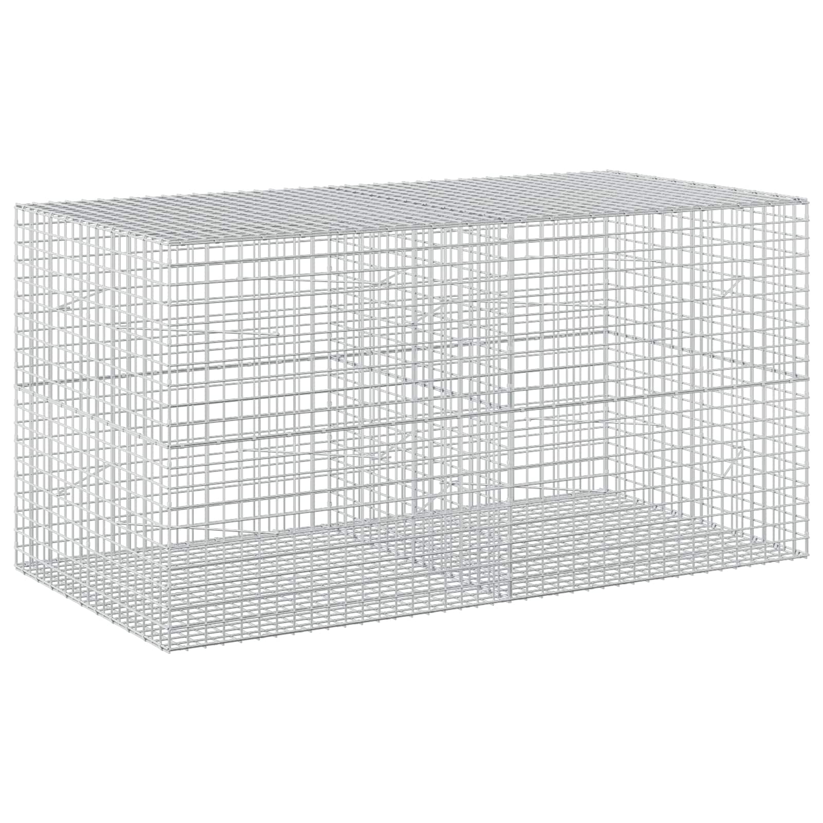 Gabione Mit 5 Mm Draht Und 5x5 Cm Maschen 200x100x100 Cm Vidaxl