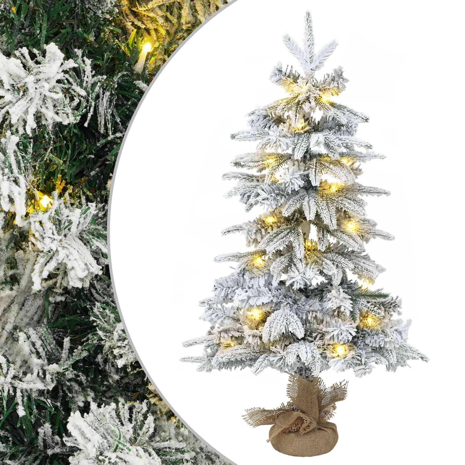 Mini Weihnachtsbaum 45 Cm 25 Leds Warmes Weiß Pvc Und Pe Vidaxl