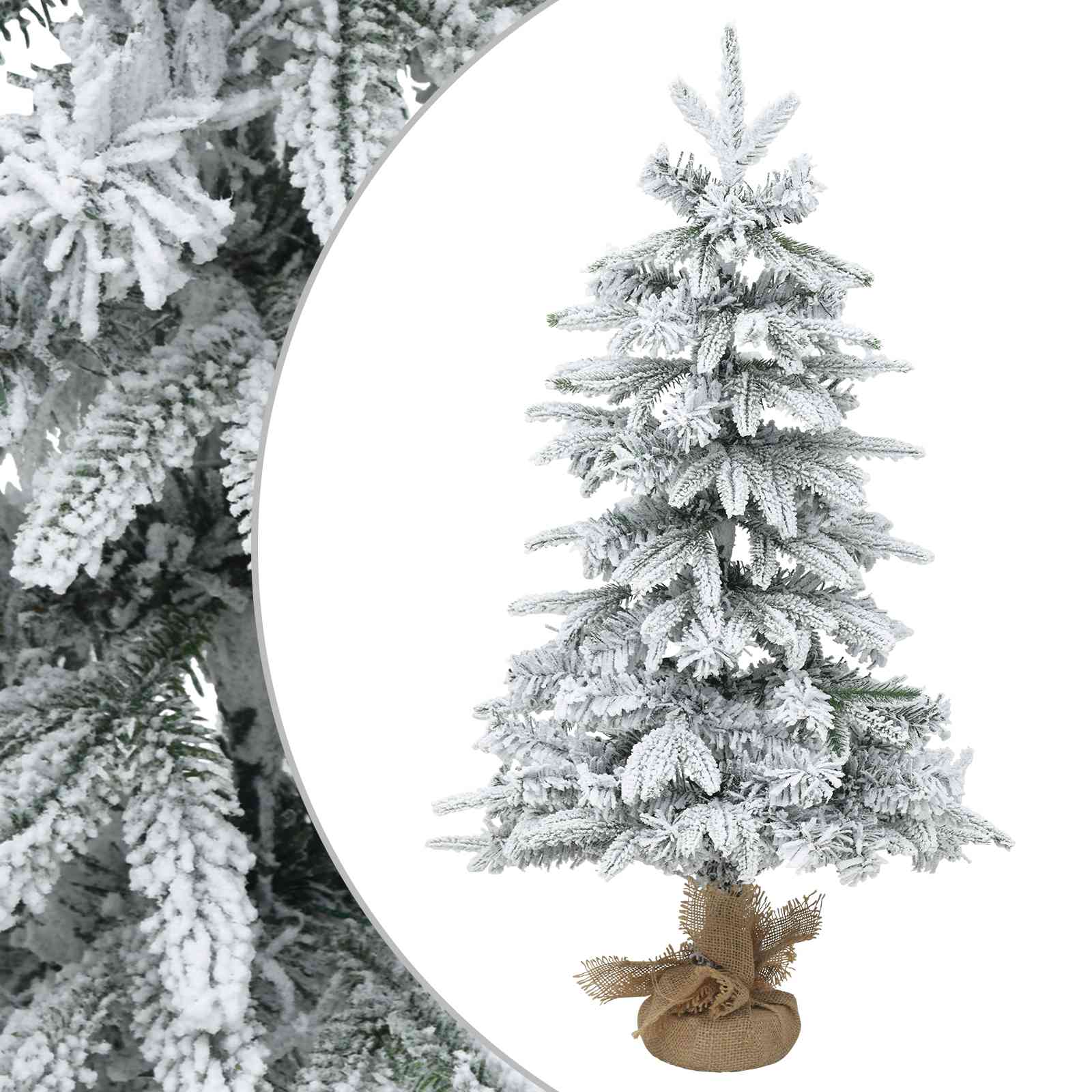 Mini Weihnachtsbaum 90 Cm Pvc Und Pe Grün Und Weiß Vidaxl