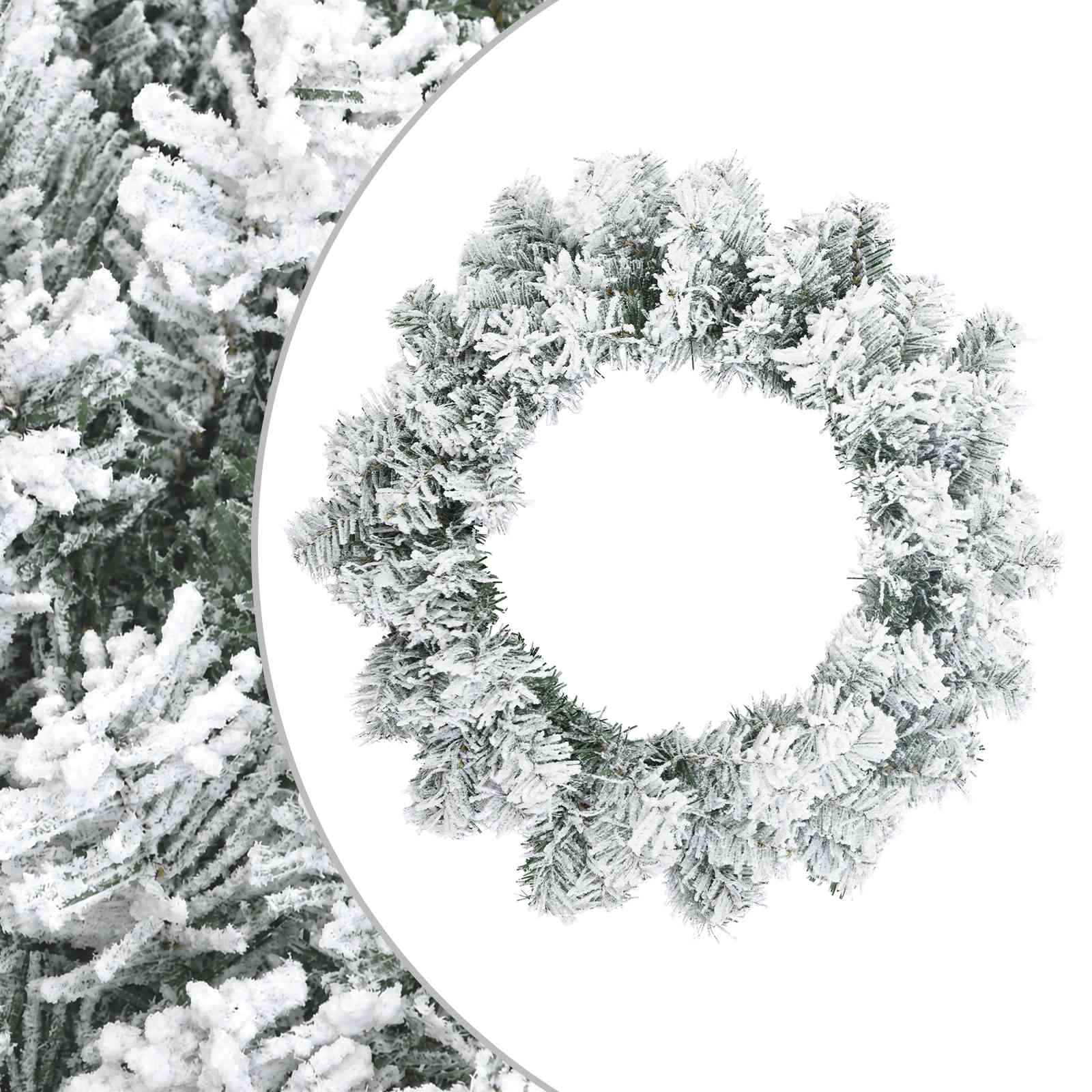 Weihnachtskranz Weiß Ø 50 Cm Pvc Vidaxl