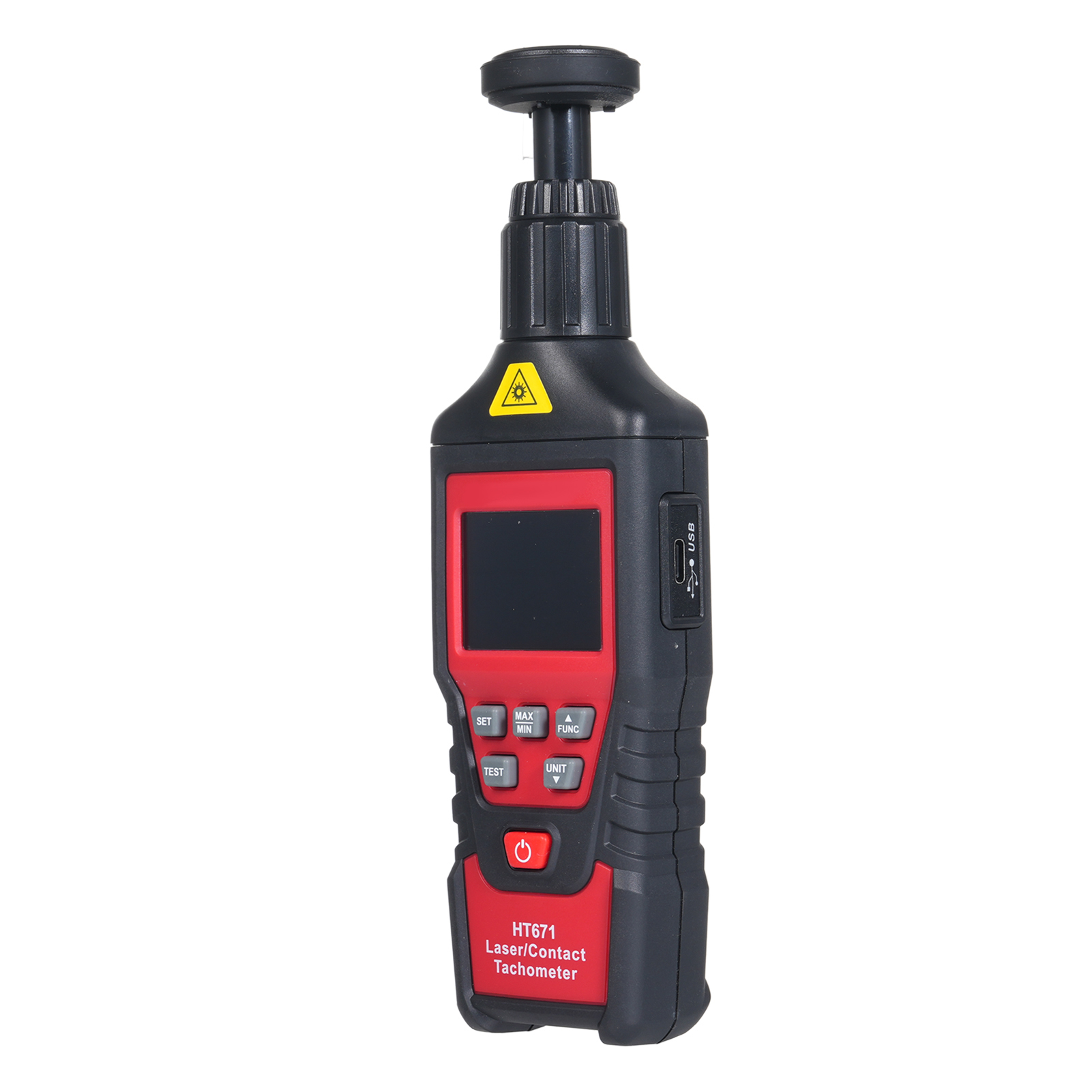 2-in-1-digitaldrehzahlmesser Mit Fotoelektrischem Sensor, Automatischer Aufzeichnung Von Maximal- Und Minimalwerten, Lcd-bildschirm Ht671